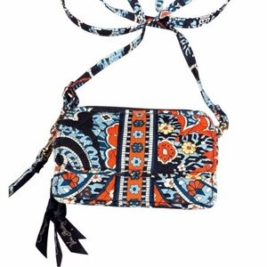 Vera Bradley Paisley Crossbody Bag in Blue and Orange